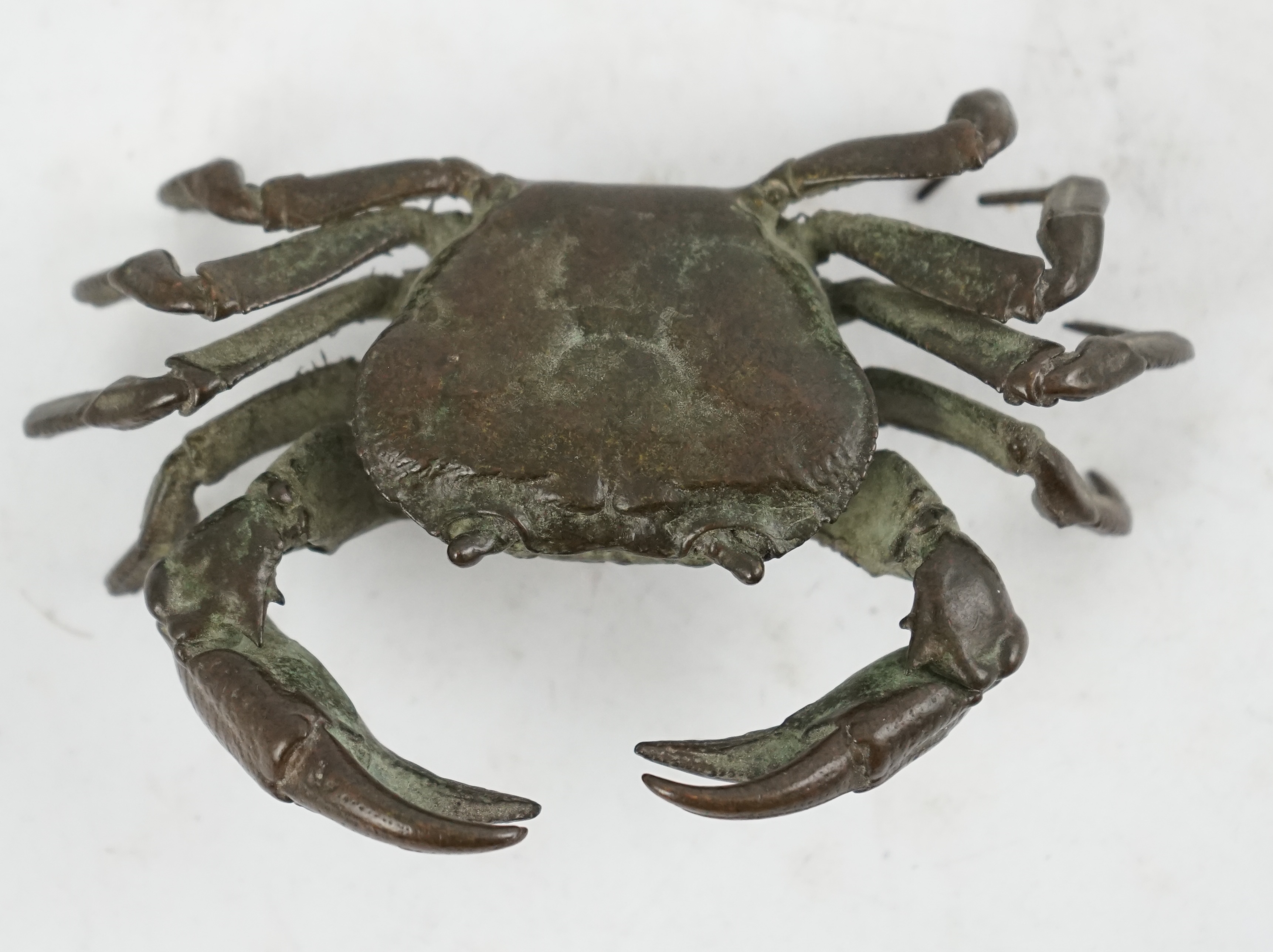 A Japanese bronze model of a crab, early 20th century